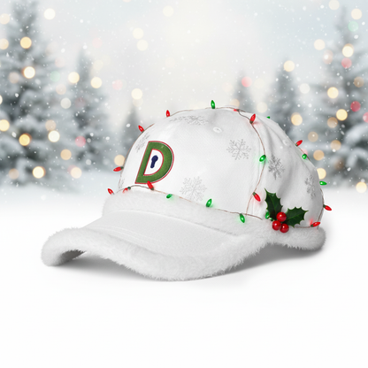 Dropship Unlocked Branded Cap with festive Christmas decorations and holiday elements